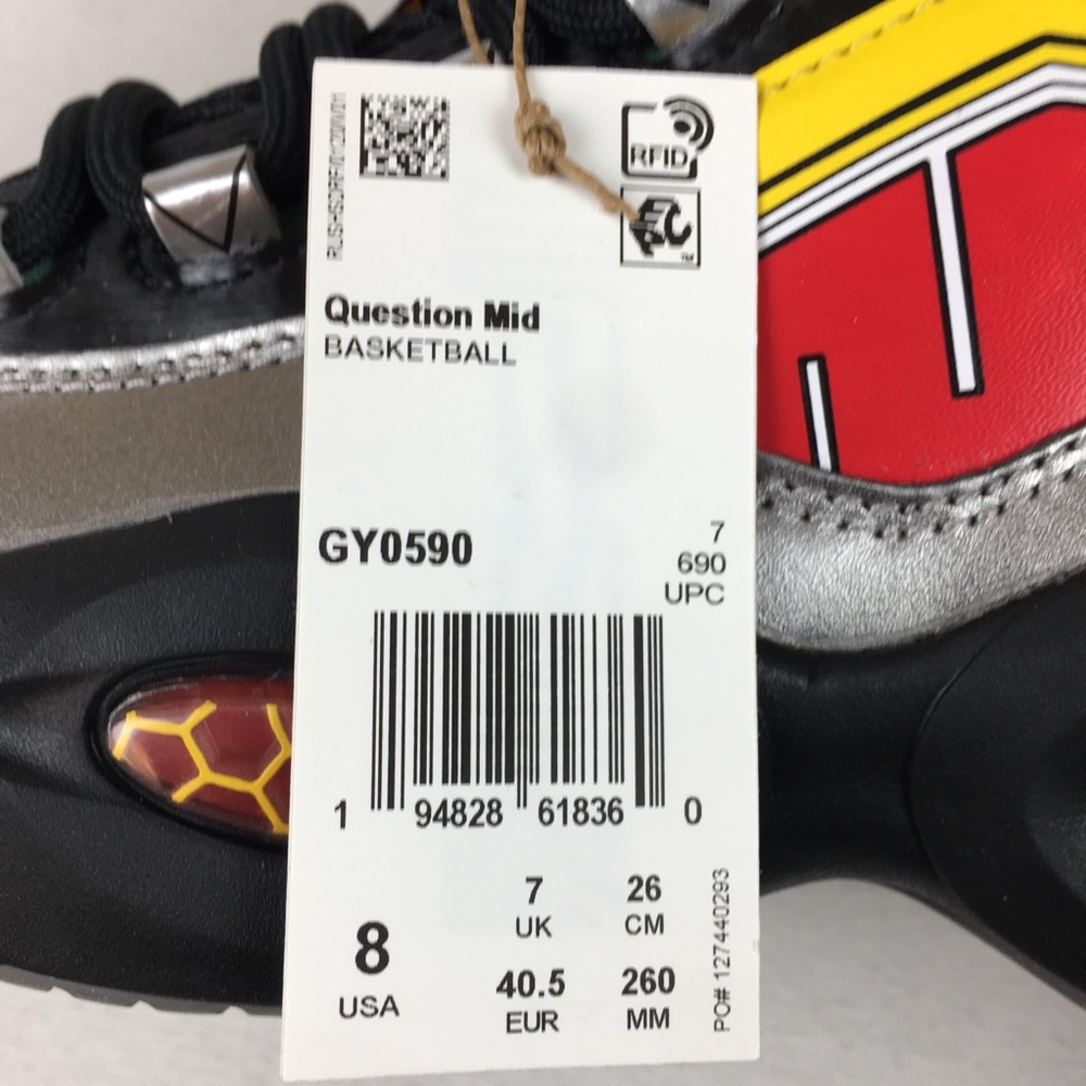 Reebok x Power Rangers Question Mid Megazord Allen Iverson Men 8|9|10|10.5 new - Picture 7 of 11